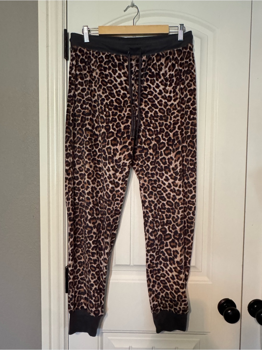 Leopard print pajama pants